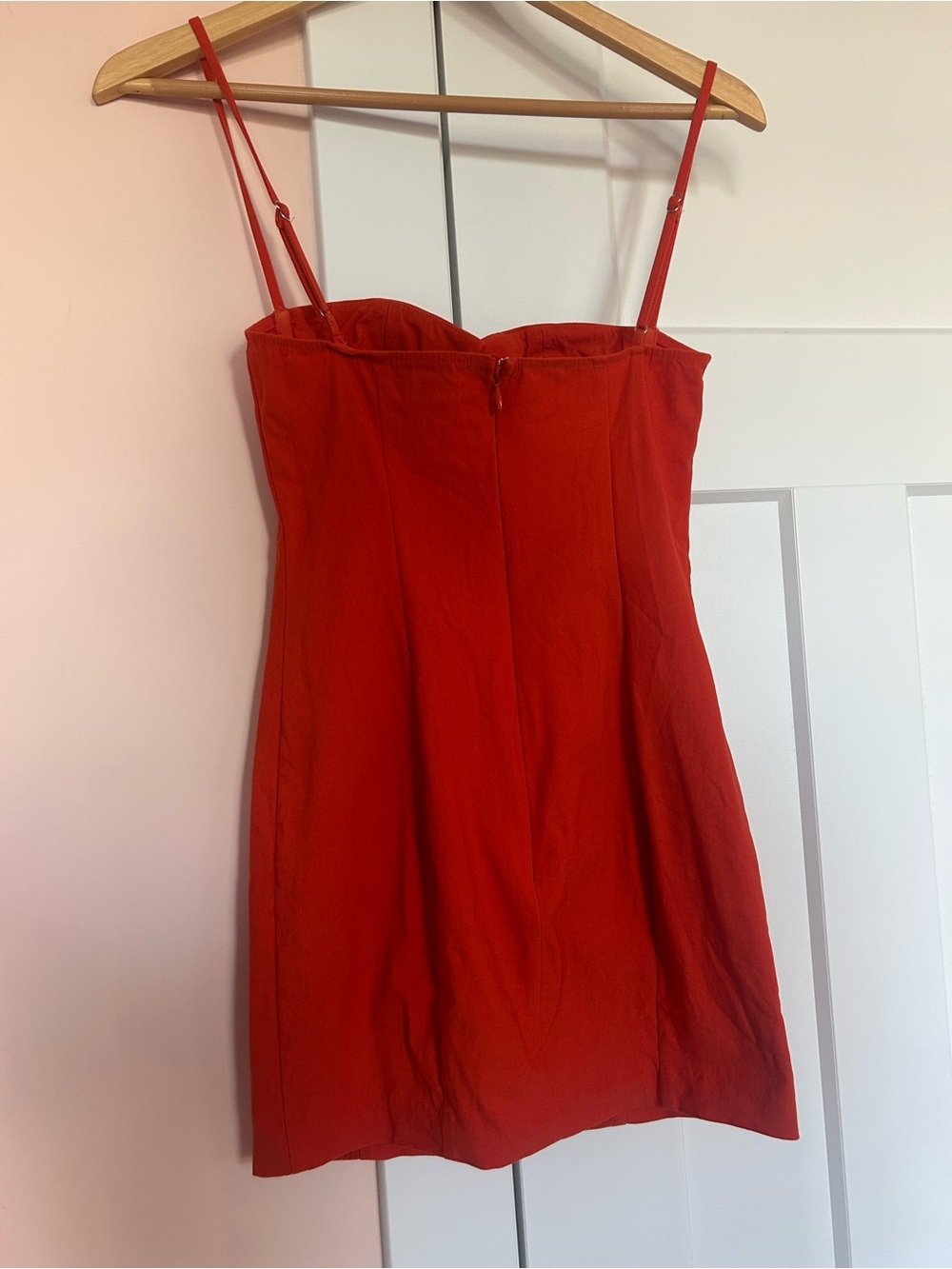 Michael Costello x REVOLVE Noelle Mini Dress in red orange - Picture 7 of 8